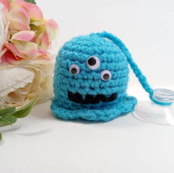 Amigurumi Hanging Ghost. Car Charm. Windshield Charm. Rear Mirror Charm. Crochet - Picture 3 of 4